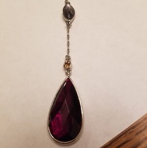 Red Drop Pendant Necklace Like New Worn Once